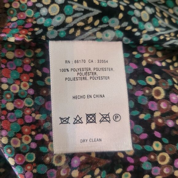 Anthropologie Maeve Sheer Multicolor Blouse Size Small - Picture 6 of 6